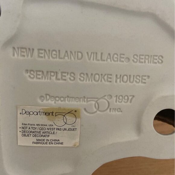 Dept 56 Semples Smokehouse New England Village Christmas Lighted 1997 Retired - Picture 7 of 10